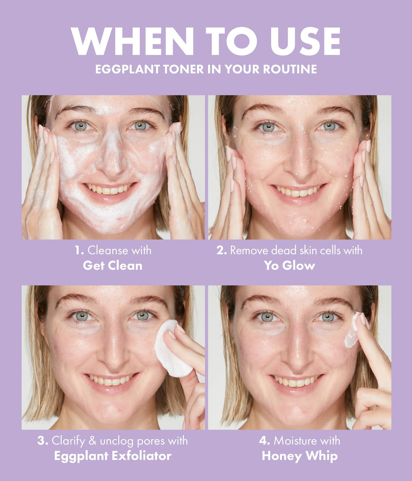 WISHFUL Eggplant Exfoliator: 9.5% AHA, BHA & PHA Pore Clarifying Daily Toner